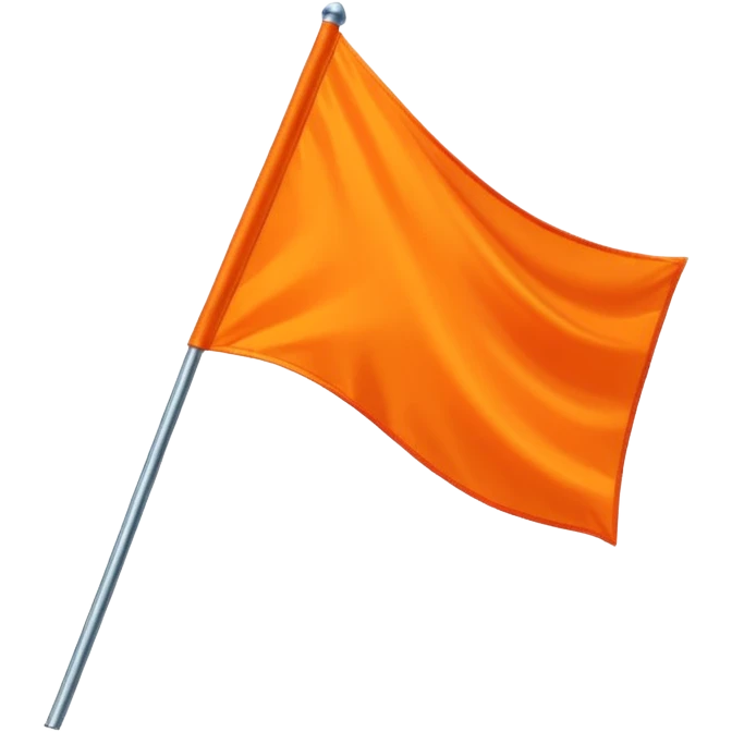 Double triangular orenge Flag emoji