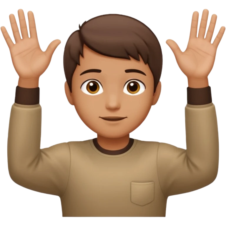 Mason 67 make the do the hands one up and one down palms facing up arms straight out emoji