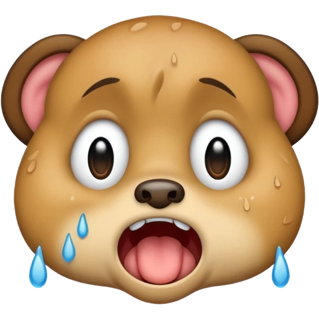 animal crying with shout emoji