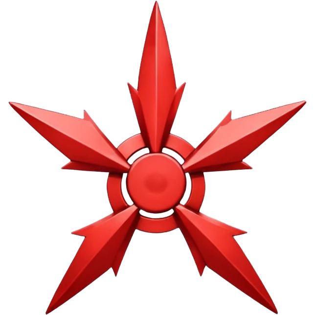 red shuriken emoji emoji