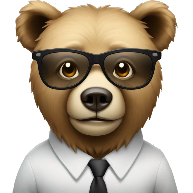 bear in black glasses emoji
