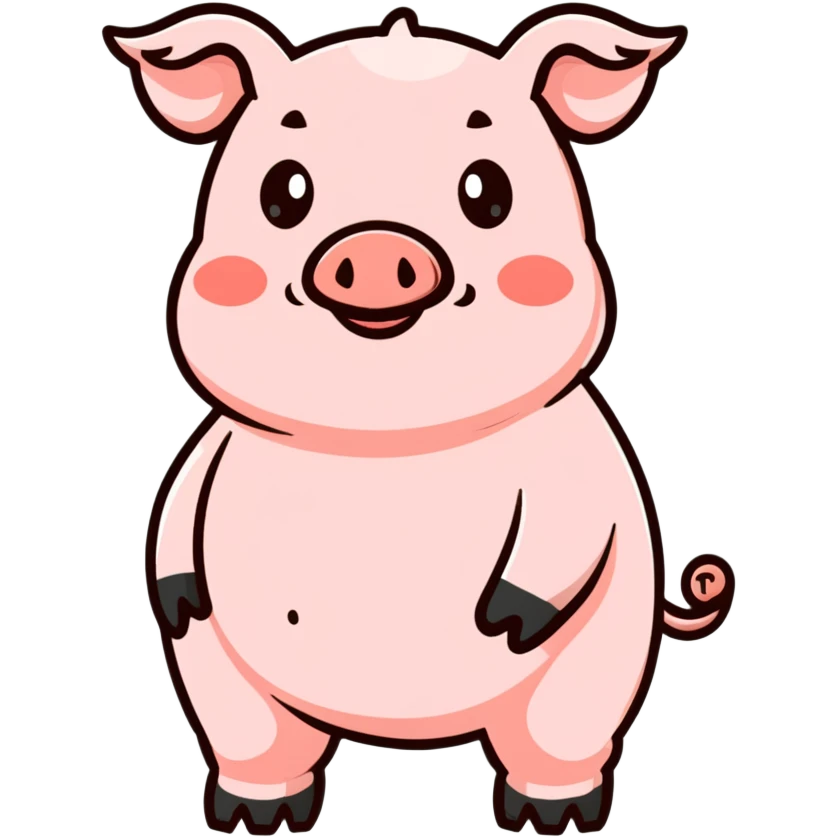 Lovely pregnant pig emoji