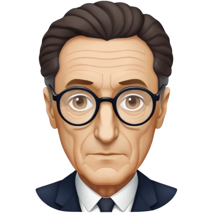 Maurice Merleau-Ponty, philosopher, French, academic vibe, glasses emoji
