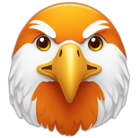 Orange and white eagle emoji
