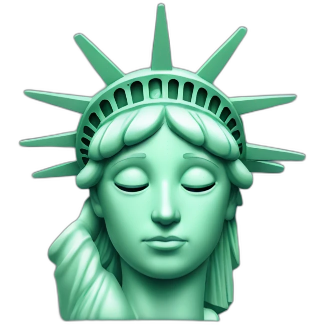 statue of liberty holding head emoji
