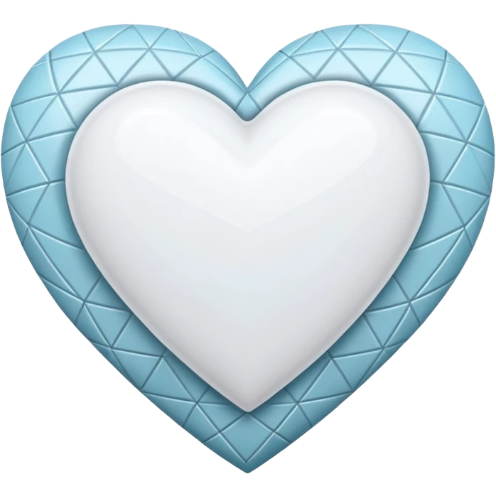white heart with a geometric pattern emoji