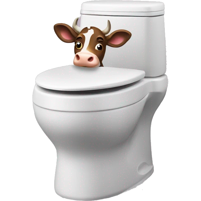 skibidi toilet holding a cow emoji