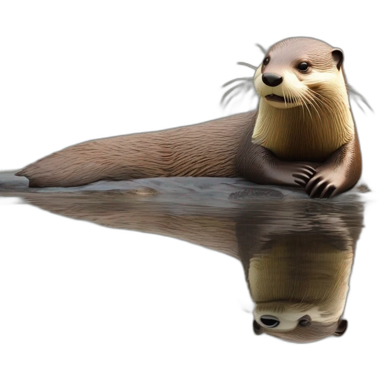 Loutre sur tortue  emoji