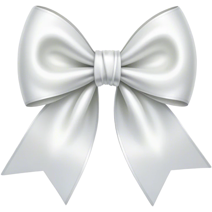 white silk bow emoji