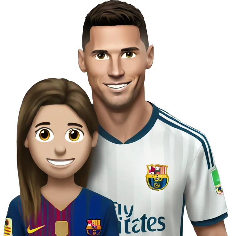 ronaldo wth messi emoji