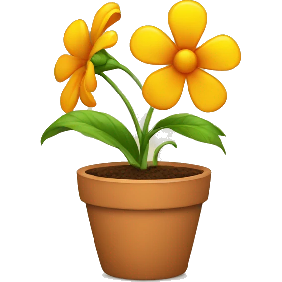 a growing flower in a pot emoji