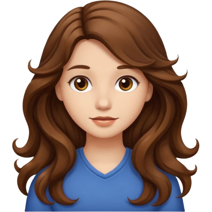 girl with long wavy hair emoji