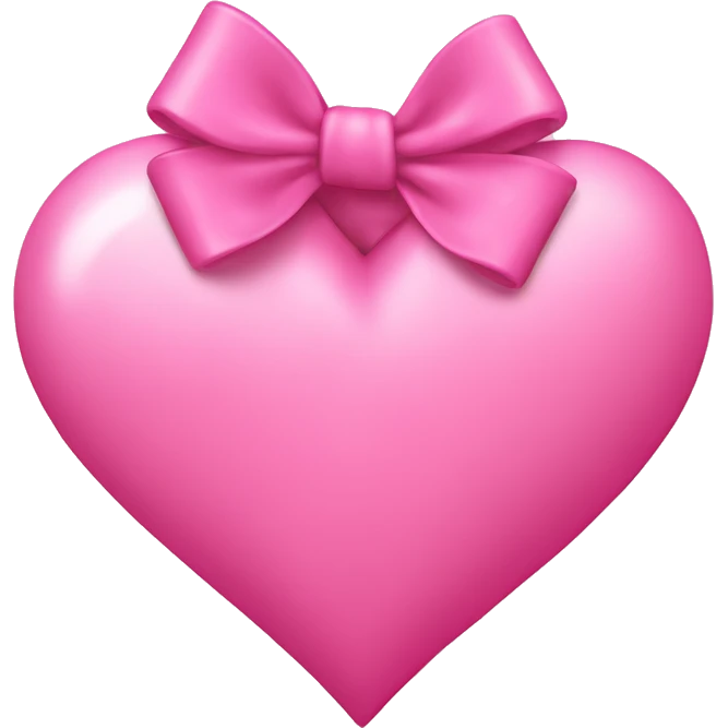 pink bow on a pink heart  emoji