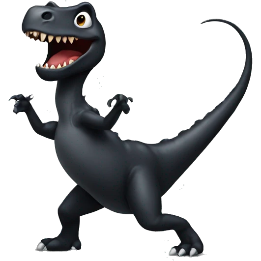 Black dancing dinosaur  emoji