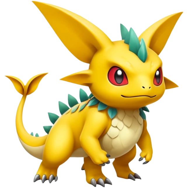cool exotic fantasy-creature-Fakémon-Pokémon, full body emoji