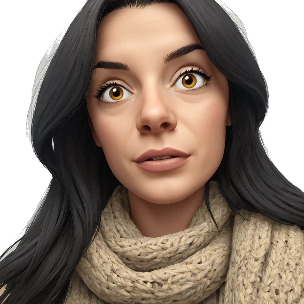 realistic portrait of girl emoji