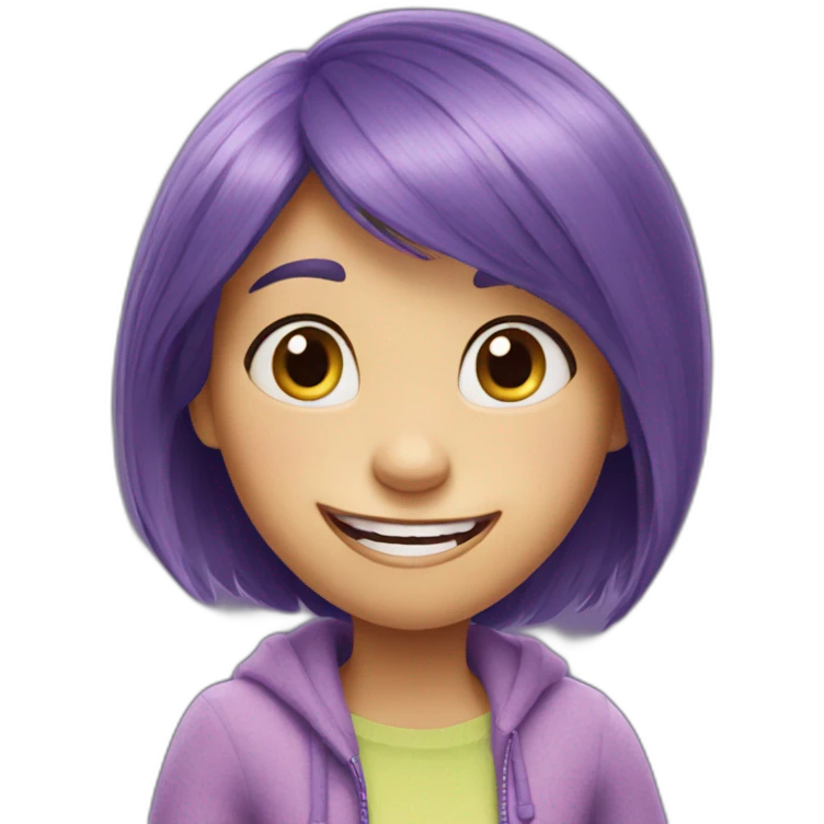 character Joy from cartoon "Inside Out" emoji