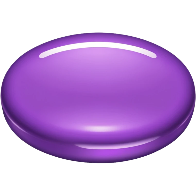 metallic purple oval candy emoji