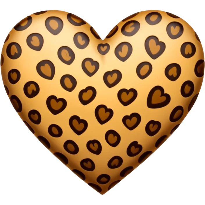 leopard print heart emoji