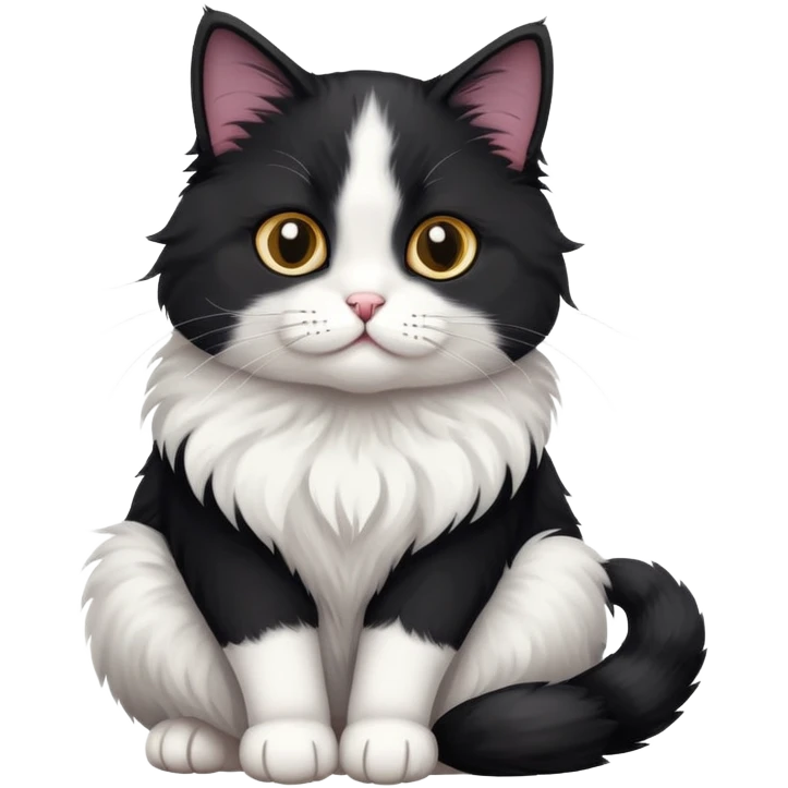 Black and white cat emoji