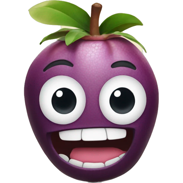 Mangosteen has a lovely chubby face, disney styles emoji