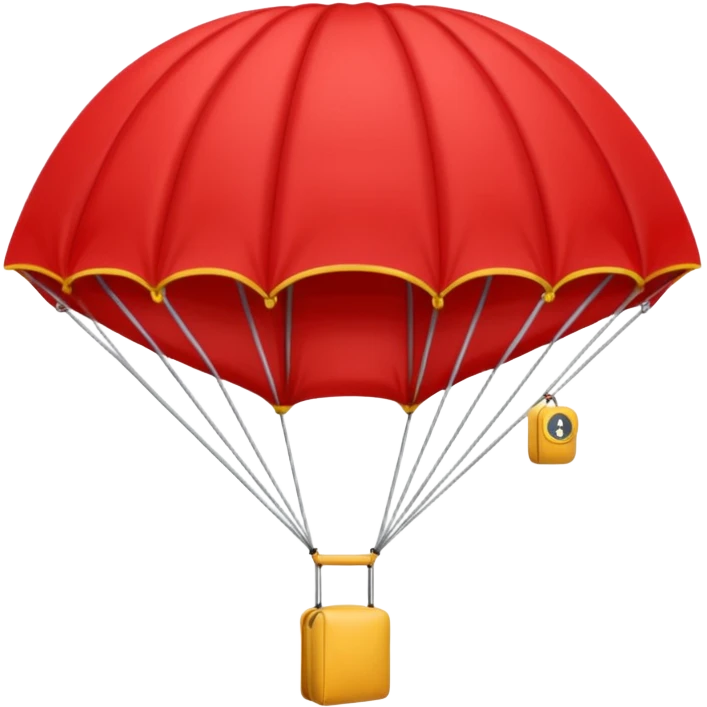 red parachute emoji