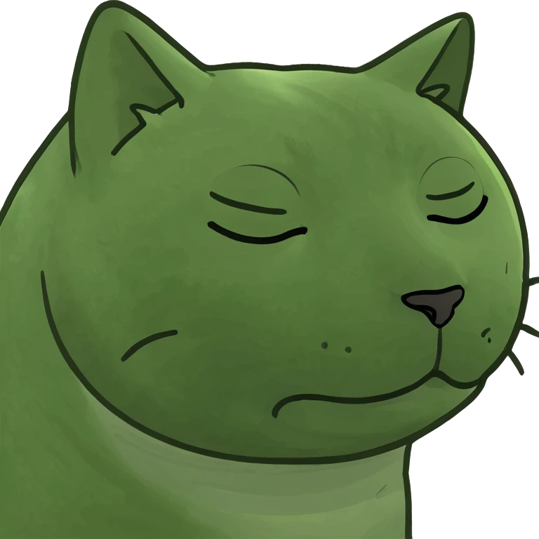 peaceful Cat with eyes closed  emoji