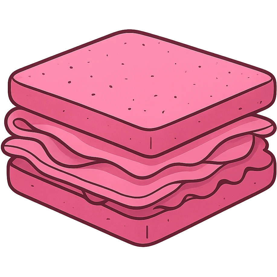 pink sandwich, no background emoji