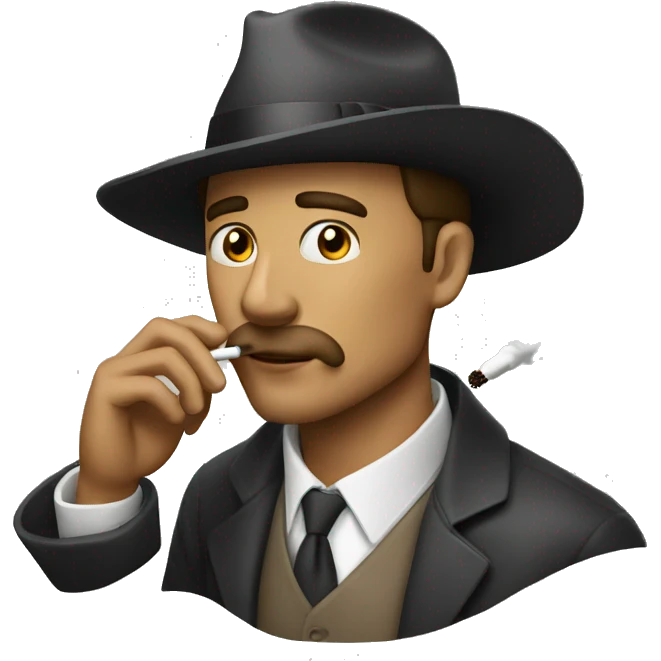  "A man smoking a hat" emoji