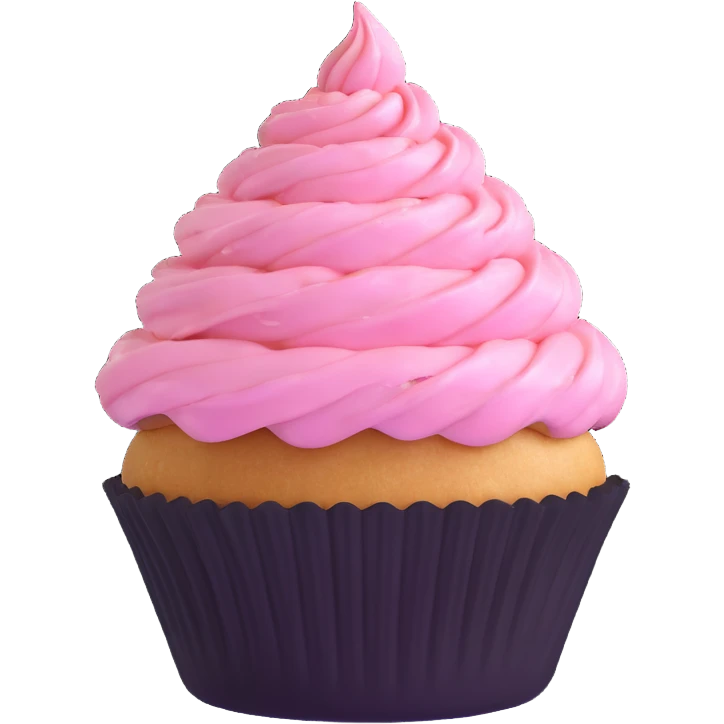 cupcake with pink icing emoji