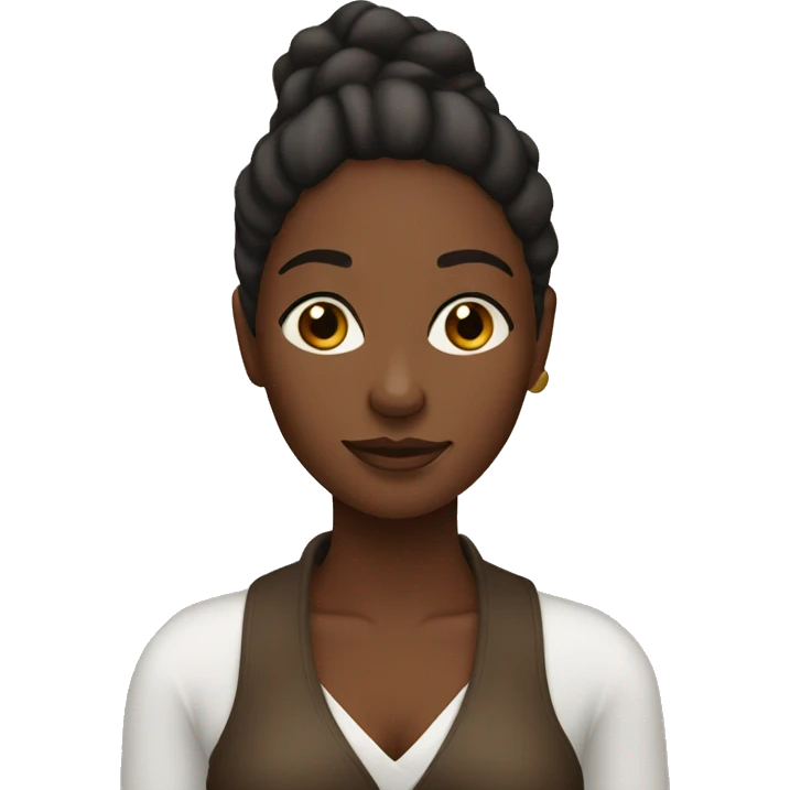 black woman with brown skn emoji