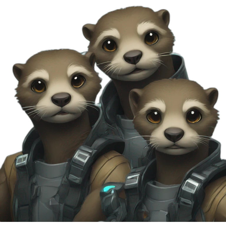 team of cyberpunk otters emoji
