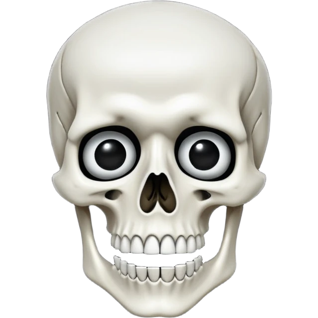 Very White Skeleton Rick Astley but he got his jaw ripped off and lost 6 of his upper teeth and then he jumpscares you by coming closer to you and flashing with his small white dots for eyes! And the background is pitch black emoji
