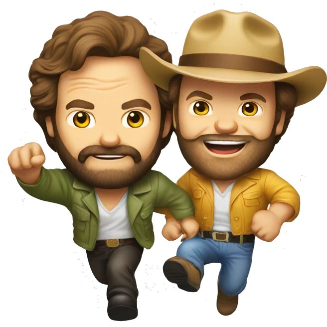Bud spencer and terence hill kicking emoji