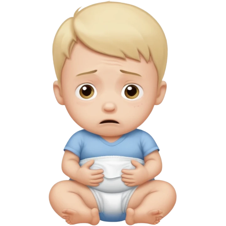guy in a diaper saying that he needs a diaper change emoji