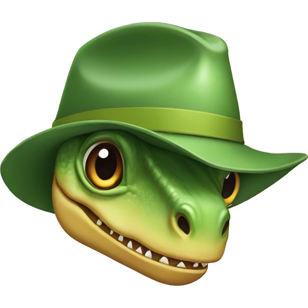 Dinosaures, chapeau emoji