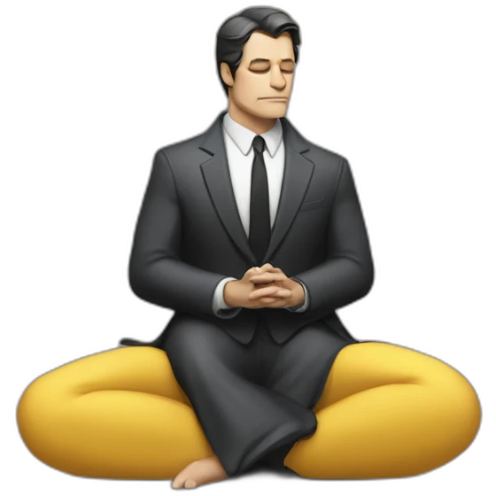 bruce wayne meditating emoji