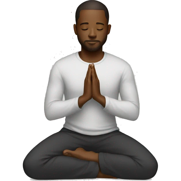 Black man praying  emoji
