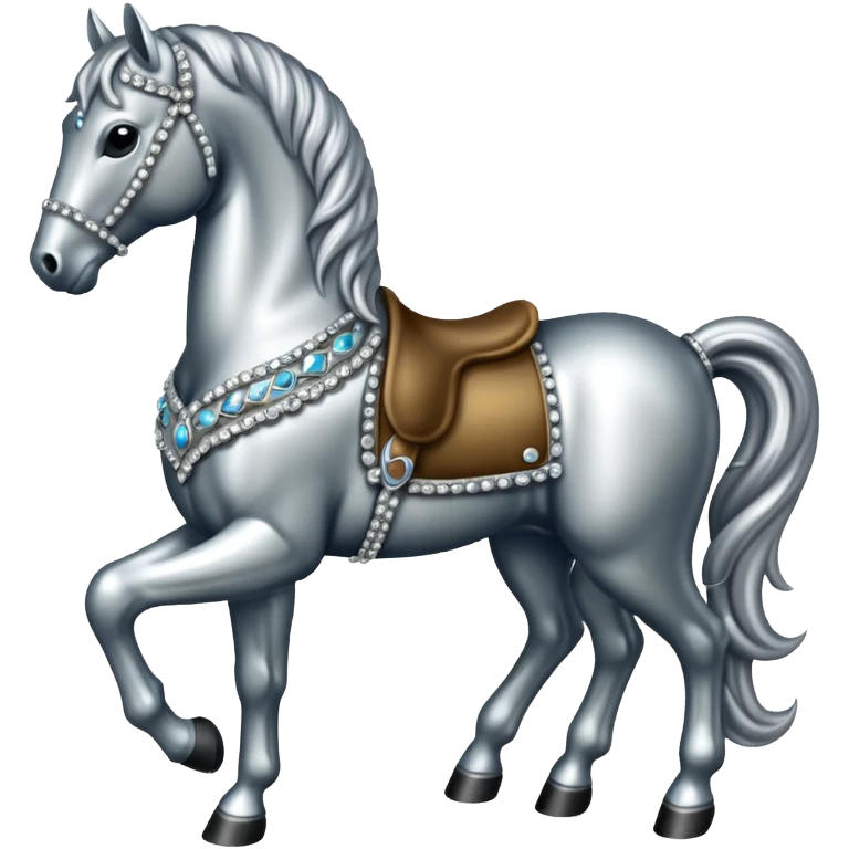 Horse made of small rhinestones renaissance emoji