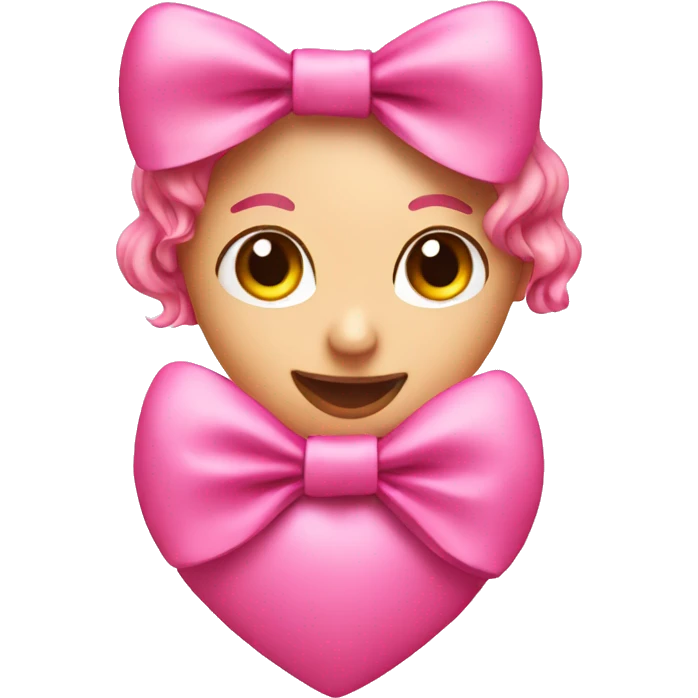 pink love with a bow emoji