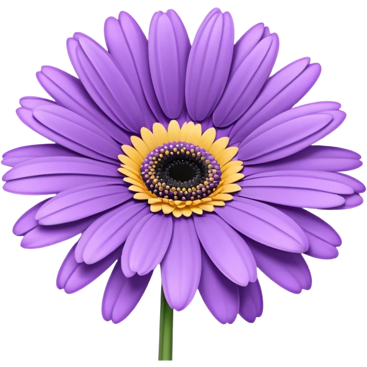 single Lavender Gerbera Daisy, straight stem emoji