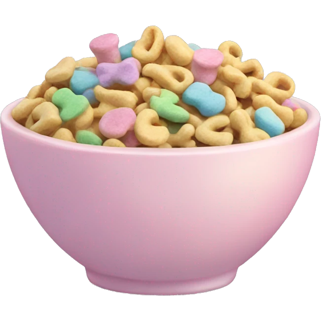 Pastel bowl full of Lucky charms  emoji