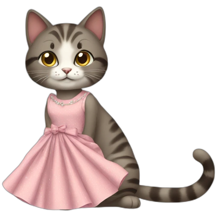 cat with dress emoji