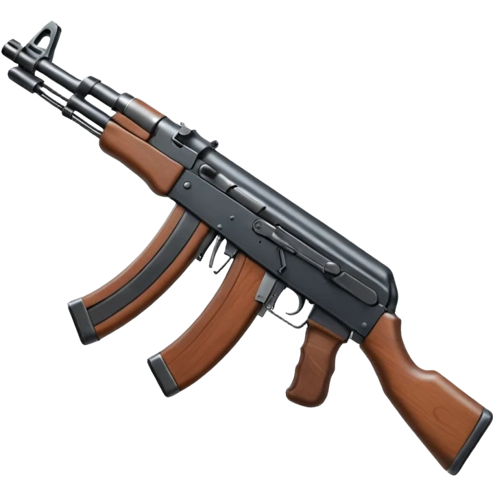 an ak47 with no stock kind of like the draco(a compact assault rifle founded in romania) emoji