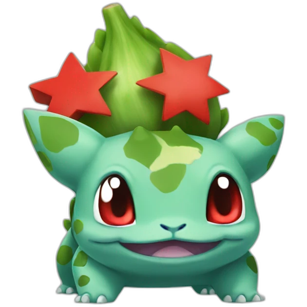 bulbasaur holding a red X emoji