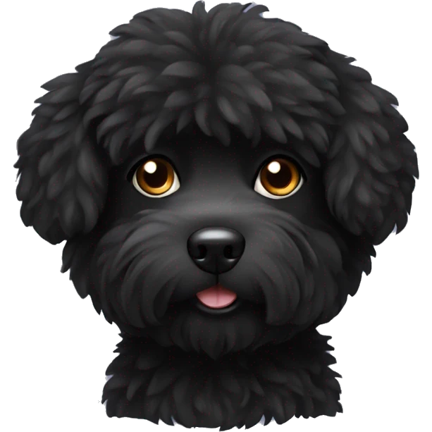 Black fluffy dog emoji