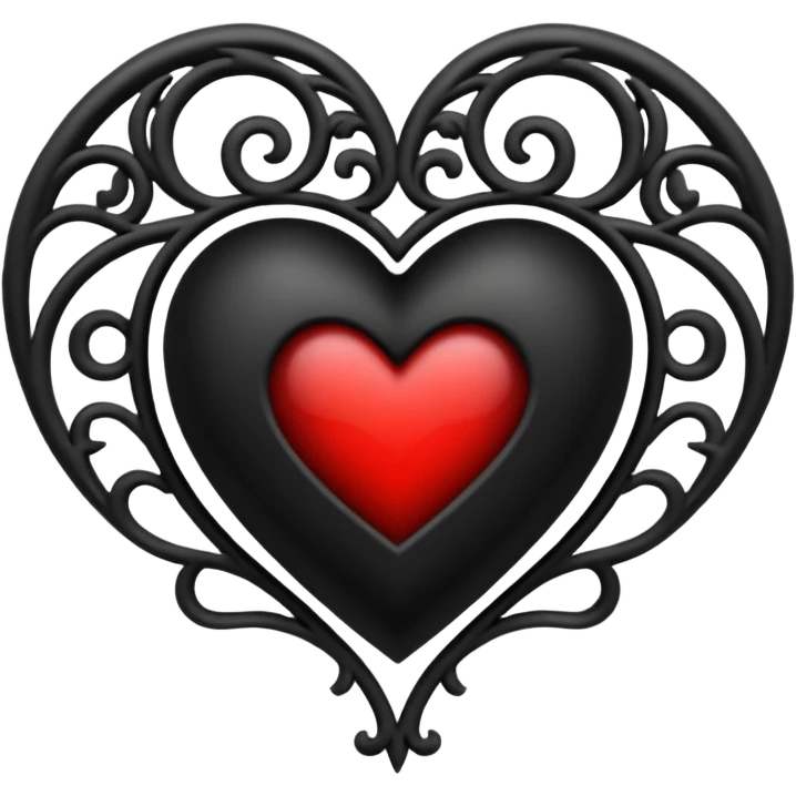 Gothic heart emoji