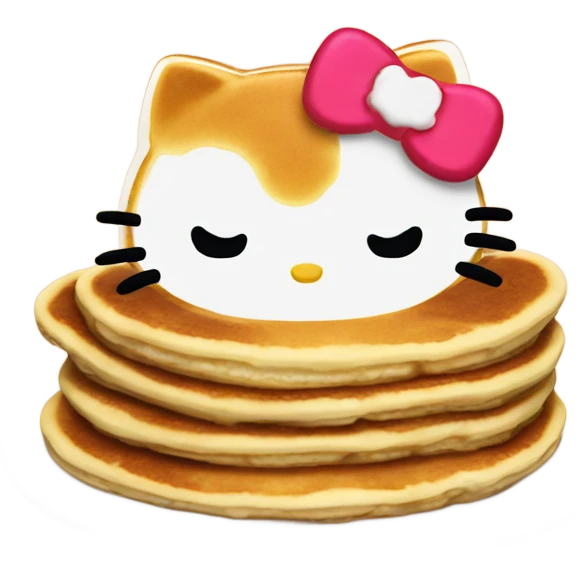 Hello kitty pancake emoji
