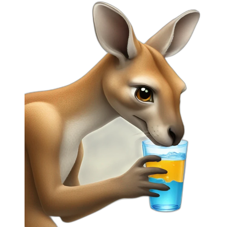 Kangaroo drink water emoji