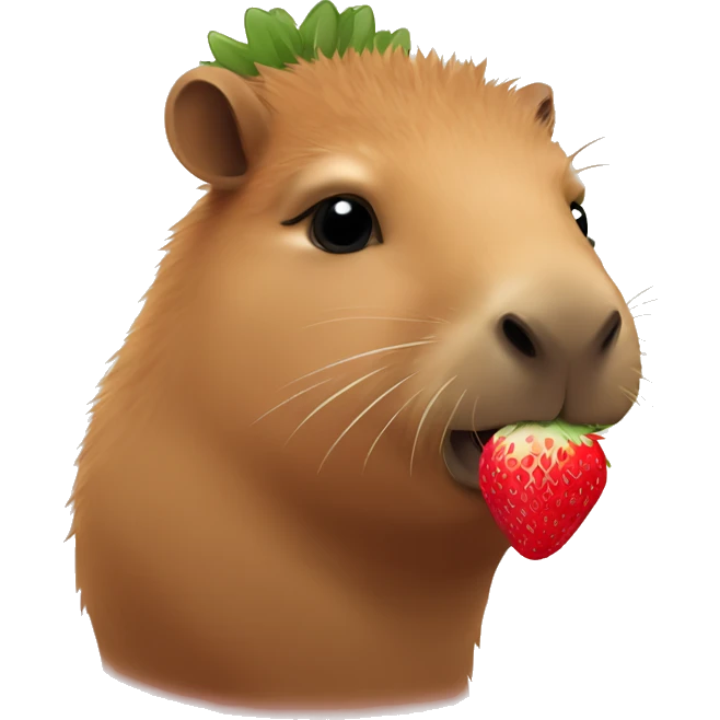 capybara with strawberry emoji